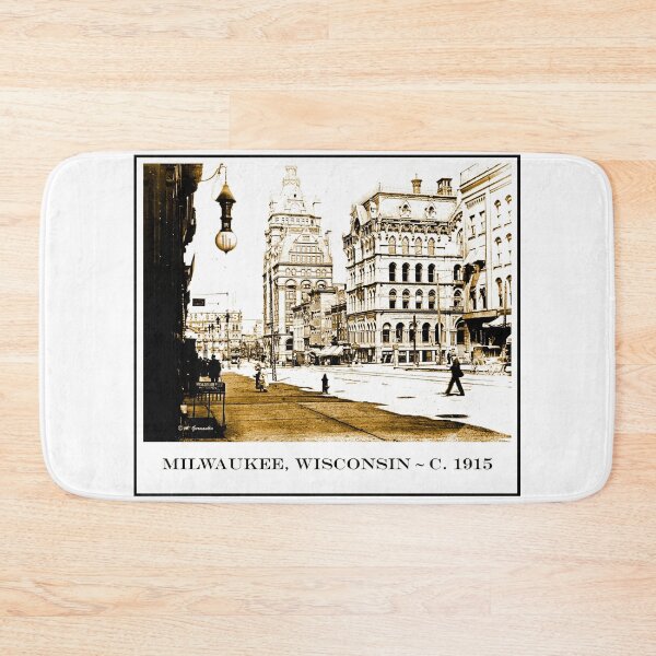 Item preview, Downtown Milwaukee Wisconsin, c 1915, Vintage Digital Engraving designed and sold by AMacGPhilly.