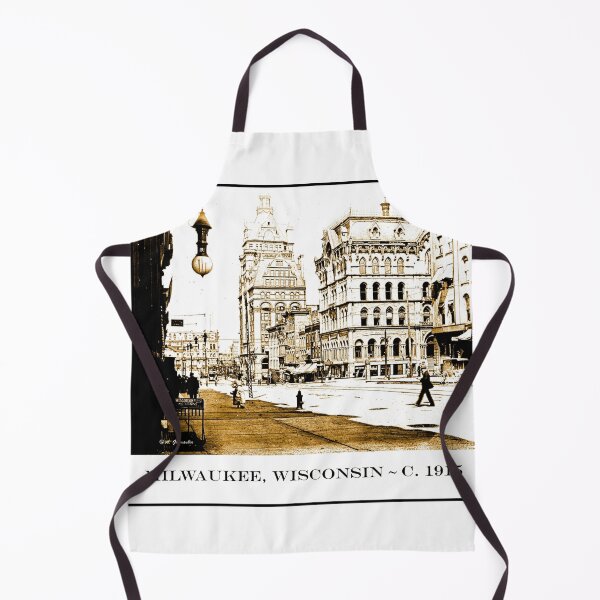 Item preview, Downtown Milwaukee Wisconsin, c 1915, Vintage Digital Engraving designed and sold by AMacGPhilly.