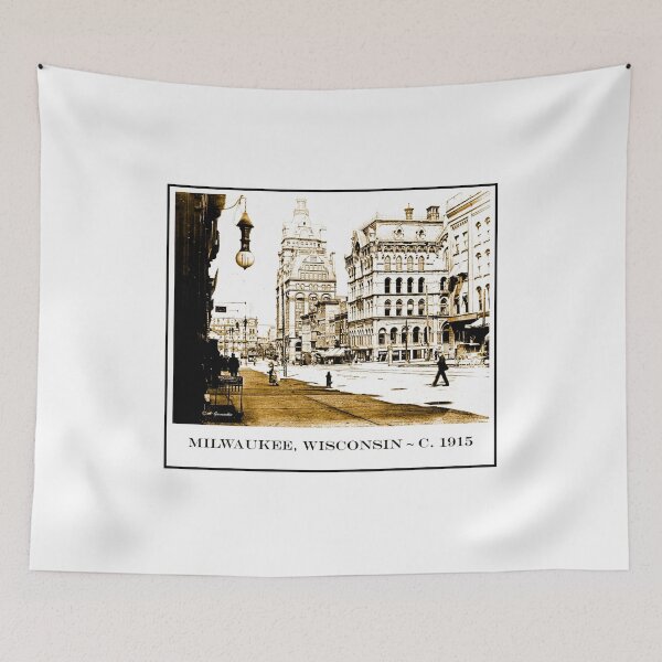 Item preview, Downtown Milwaukee Wisconsin, c 1915, Vintage Digital Engraving designed and sold by AMacGPhilly.