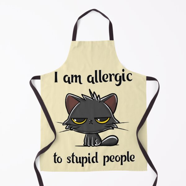 Item preview, I Am Allergic to Stupid People Funny Grumpy Cat Meme designed and sold by BlackCat Vibe.