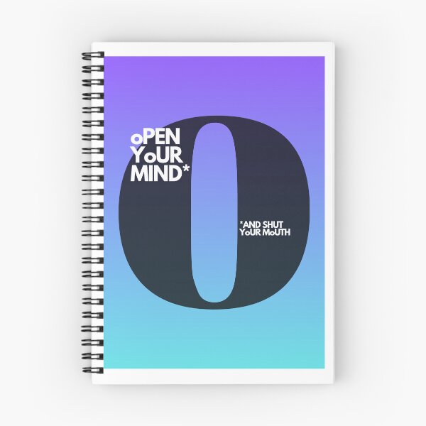 Item preview, Open Your Mind – Bold Sarcastic Typographic Design | Adulttees | Letter O designed and sold by AdultteesShop.