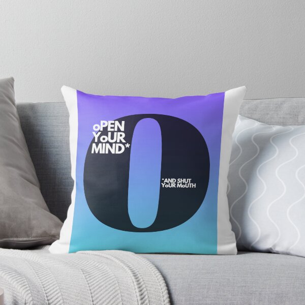 Item preview, Open Your Mind – Bold Sarcastic Typographic Design | Adulttees | Letter O designed and sold by AdultteesShop.