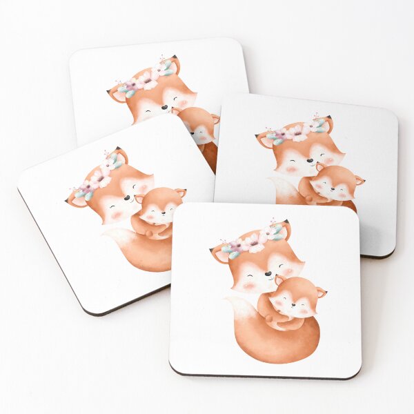 Item preview, Easter Mom and Baby Fox - Adorable Spring Fox Animal Nature Gift designed and sold by FuzionRaptor.