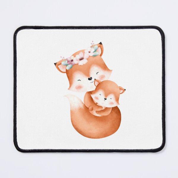 Item preview, Easter Mom and Baby Fox - Adorable Spring Fox Animal Nature Gift designed and sold by FuzionRaptor.