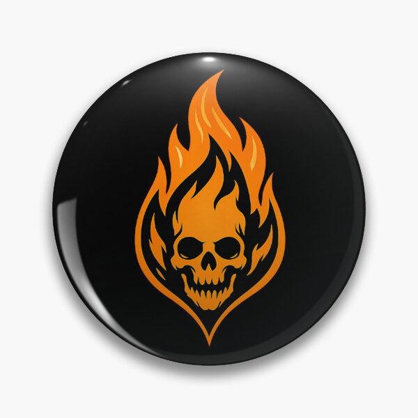Item preview, Flame Skull Logo — Orange Fire designed and sold by DreamMachine69.