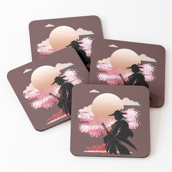 Item preview, Samurai Sunset Silhouette - Japanese Warrior, Bushido Spirit, Ronin Aesthetic, Minimalist Japan Art. designed and sold by LunaPrintCo.