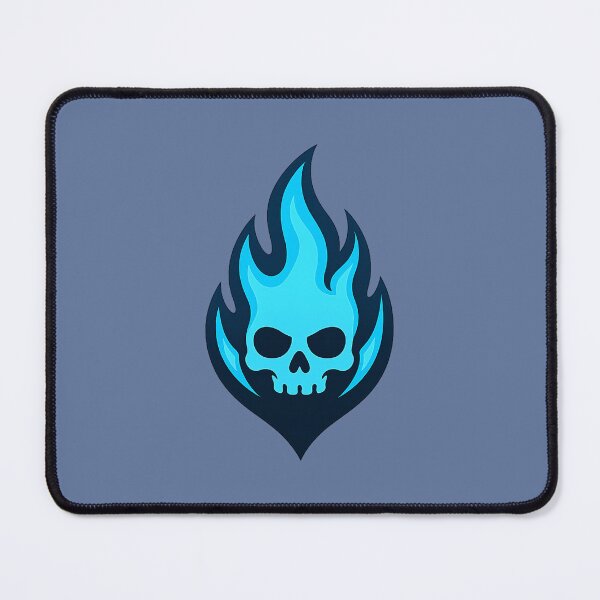 Item preview, Flame Skull Logo — Azure Blue designed and sold by DreamMachine69.