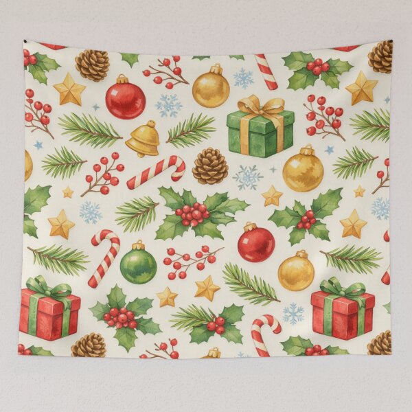 Item preview, Christmas Pattern - Festive Holiday Ornaments designed and sold by Myra365Art.
