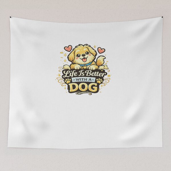 Item preview, Life Is Better with a Dog Cute Evergreen Dog Design designed and sold by StyleLap.