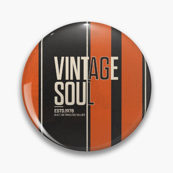 Item preview,  Orange Vertical Stripes with a Vintage Color Palette and text Vintage soul designed and sold by WildHugeDot.