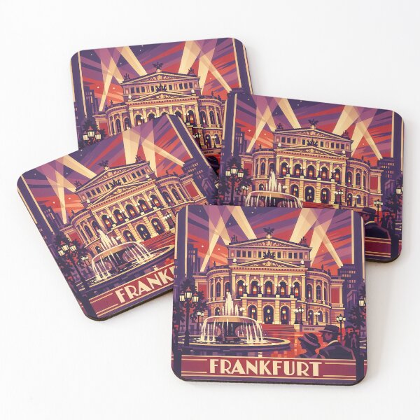 Item preview, Alte Oper Frankfurt Art Deco Travel Poster designed and sold by Earth Celebration Designs.