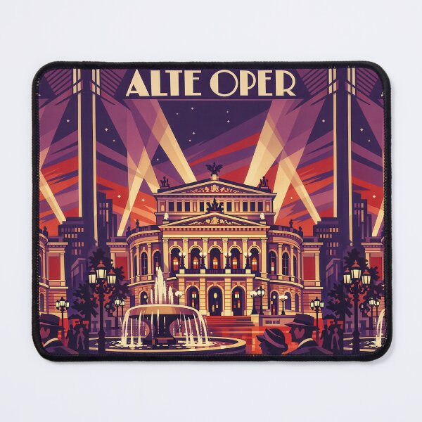 Item preview, Alte Oper Frankfurt Art Deco Travel Poster designed and sold by Earth Celebration Designs.