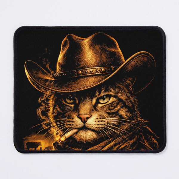 Item preview, Funny Cowboy Cat Smoking Meme Vintage designed and sold by Kladhadredo.
