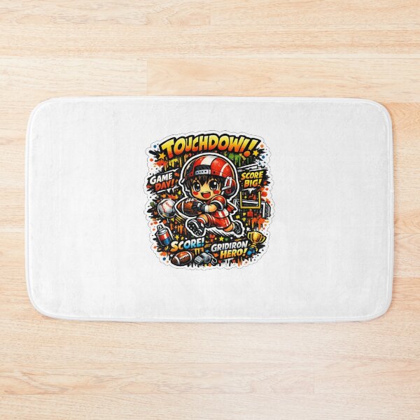Item preview, Touchdown Dreamer – Kawaii Graffiti Football designed and sold by Joyfulfabric.