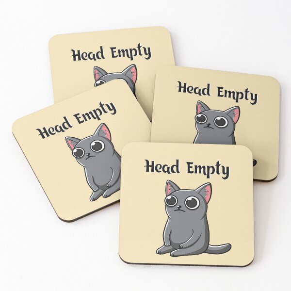 Item preview, Head Empty Funny Derpy Cat Meme - Staring Kitten - Absurd Humor designed and sold by BlackCat Vibe.