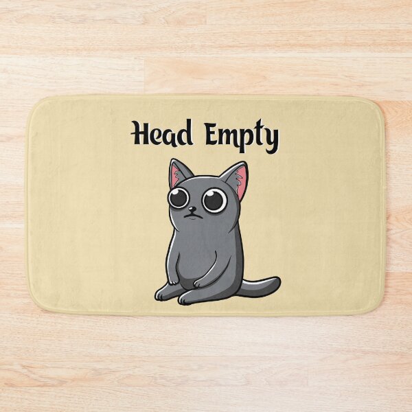 Item preview, Head Empty Funny Derpy Cat Meme - Staring Kitten - Absurd Humor designed and sold by BlackCat Vibe.