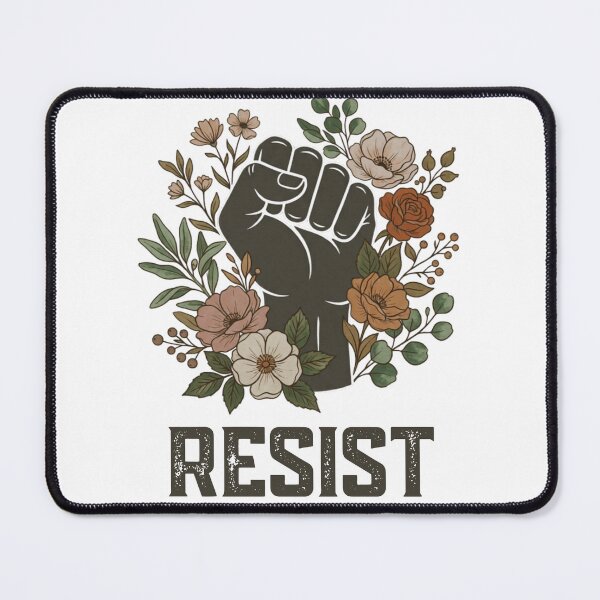 Item preview, Floral Resist Raised Fist Empowerment Design designed and sold by blackBubble1.