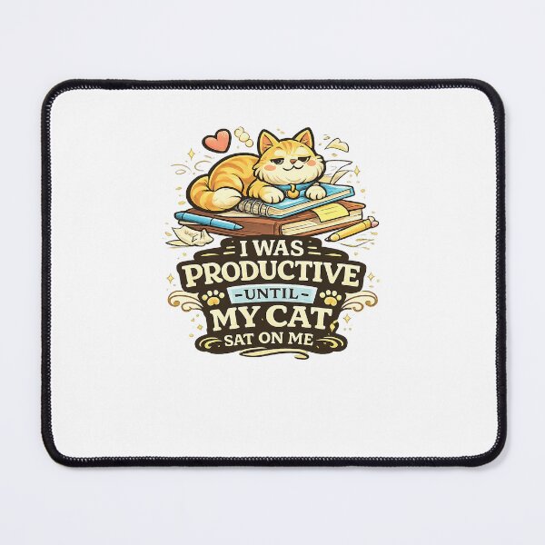 Item preview, I Was Productive Until My Cat Sat on Me Funny Cat Design designed and sold by StyleLap.