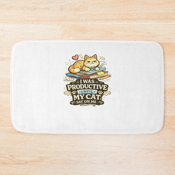 Item preview, I Was Productive Until My Cat Sat on Me Funny Cat Design designed and sold by StyleLap.