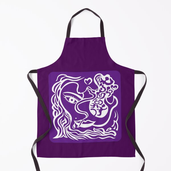 Item preview, Abstract Woman Line Art – Passionate Guarded Purple White 8 designed and sold by Angela Abstract Art .