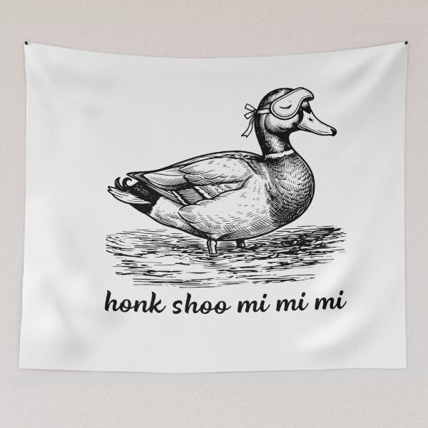 Item preview, Honk Shoo Mi Mi Mi Funny Sleeping Goose designed and sold by gunaone-design.