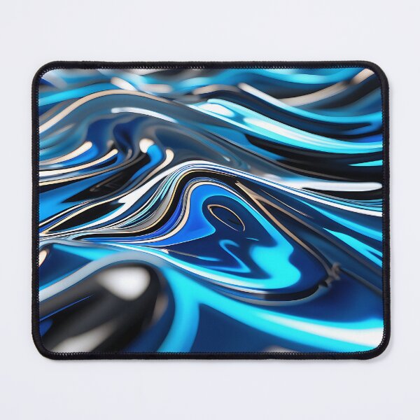 Item preview, Electric Blue Liquid Metal Waves designed and sold by PsyTrippyDreams.