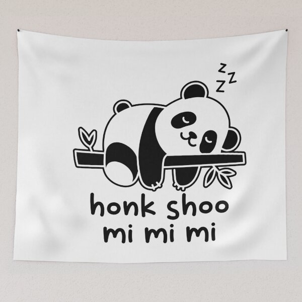 Item preview, Honk Shoo Mi Mi Mi Funny Sleeping Lazy Panda designed and sold by gunaone-design.