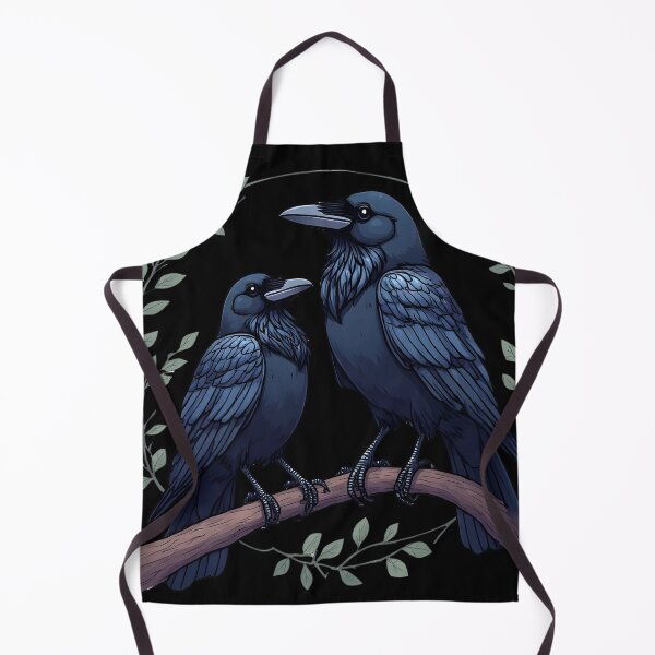 Item preview, Mystical Raven Pair – Dark Nature Gothic Illustration designed and sold by Karolina’s Cozy Creations.