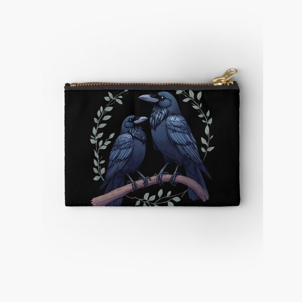 Item preview, Mystical Raven Pair – Dark Nature Gothic Illustration designed and sold by Karolina’s Cozy Creations.