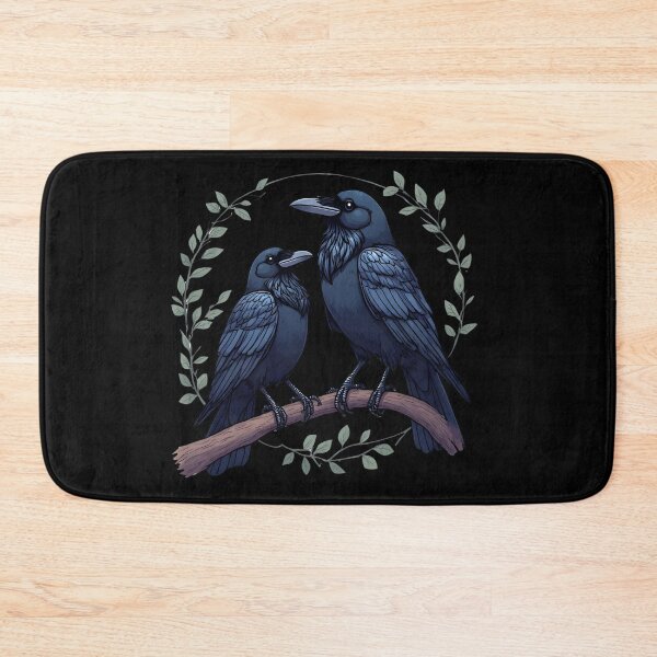 Item preview, Mystical Raven Pair – Dark Nature Gothic Illustration designed and sold by Karolina’s Cozy Creations.