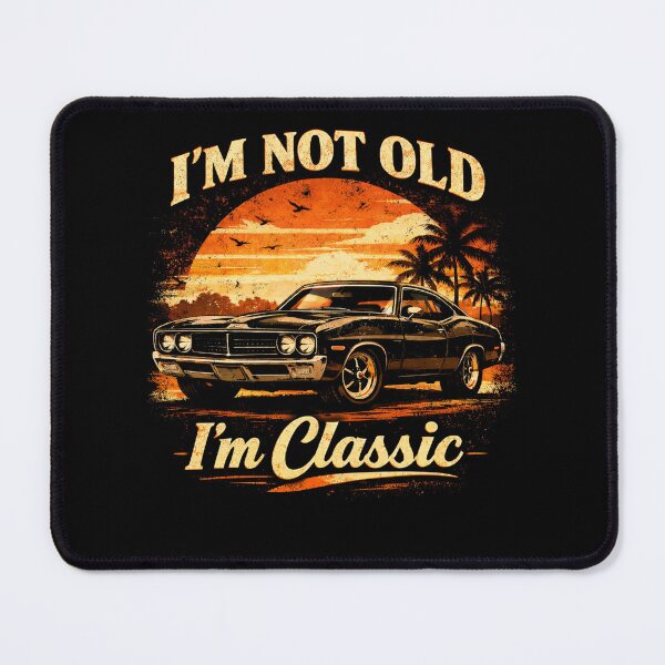 Item preview, I’m Not Old I’m Classic Vintage Muscle Car Illustration designed and sold by Kladhadredo.