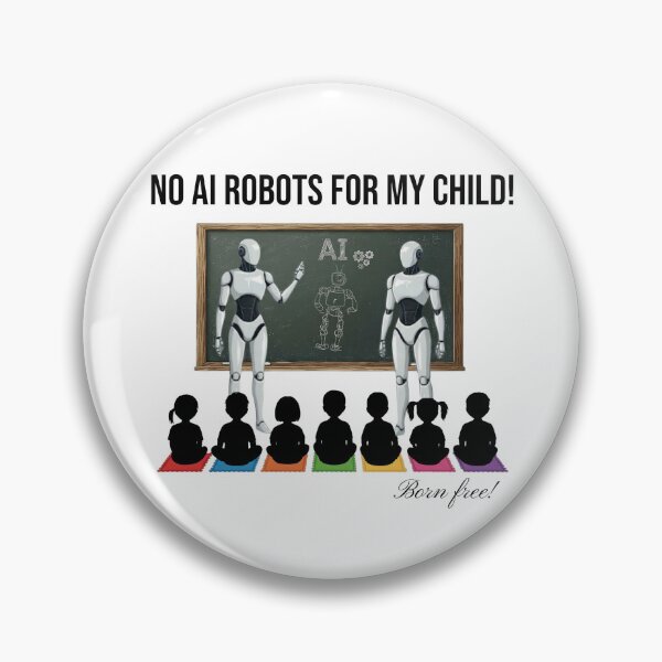Item preview, No AI robots for my child [p3en1] designed and sold by BornFree2026.