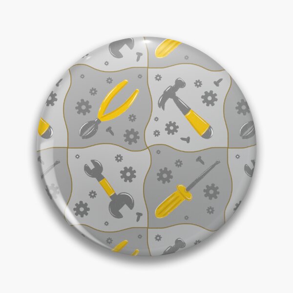 Item preview, Checkerboard grey builder tools toolbox construction repeat seamless pattern designed and sold by ButterflyKissCollab.
