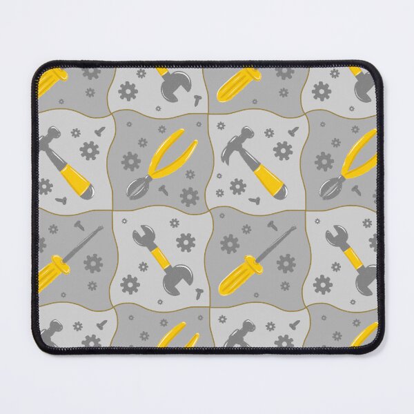 Item preview, Checkerboard grey builder tools toolbox construction repeat seamless pattern designed and sold by Tipsytaurodesigns .