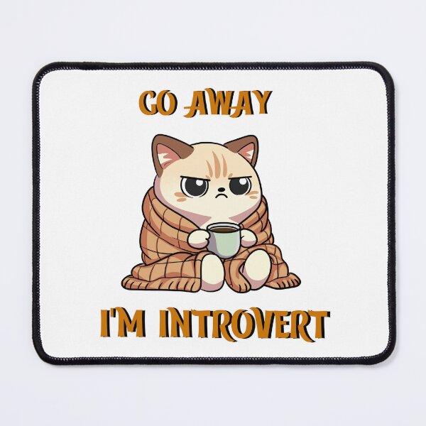 Item preview, Go Away Introvert Funny Siamese Cat - Lazy Kitty Blanket Meme designed and sold by BlackCat Vibe.