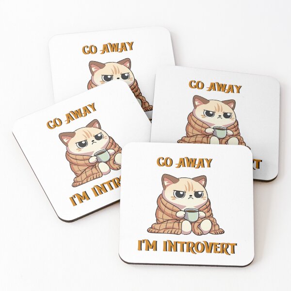 Item preview, Go Away Introvert Funny Siamese Cat - Lazy Kitty Blanket Meme designed and sold by BlackCat Vibe.