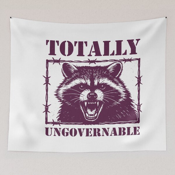 Item preview, Totally Ungovernable – Angry Raccoon designed and sold by gunaone-design.