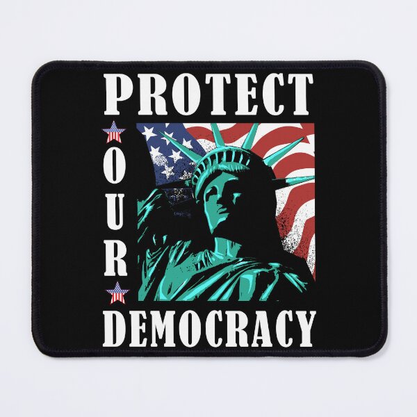 Item preview, Protect Our Democracy Statue of Liberty 4th of July Anti Facism Anti Trump designed and sold by Dmetalx Art Apparel.