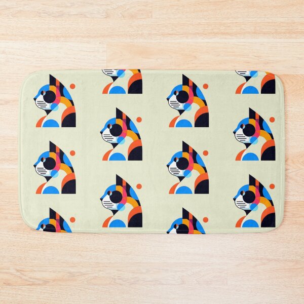 Item preview, Geometric Cat – Abstract Colorful Design designed and sold by Dogandesighn.
