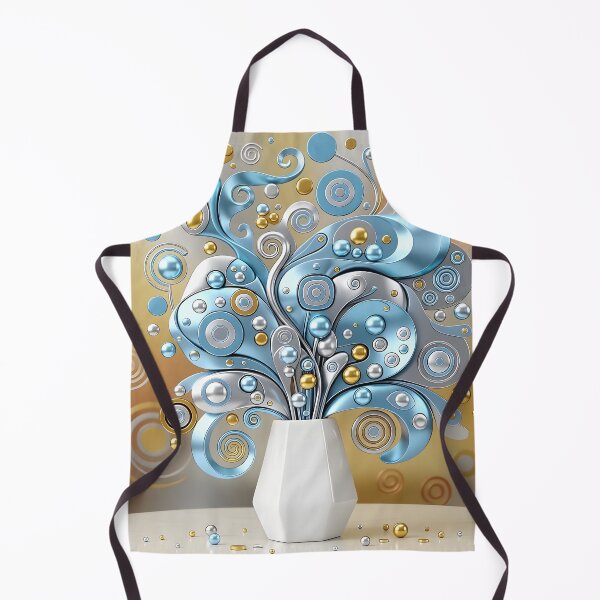 Item preview, Gustav Klimt Blue Flowers designed and sold by Vicky Brago-Mitchell®.
