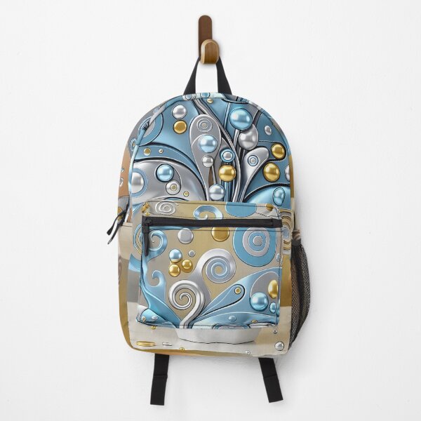 Item preview, Gustav Klimt Blue Flowers designed and sold by Vicky Brago-Mitchell®.