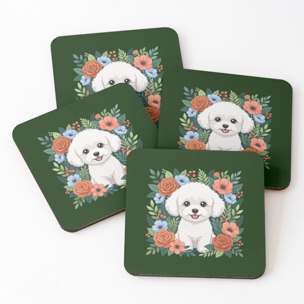 Item preview, Cute Teacup Poodle Puppy Floral Design - Dog Lover Gift designed and sold by The Real Life Symphony.