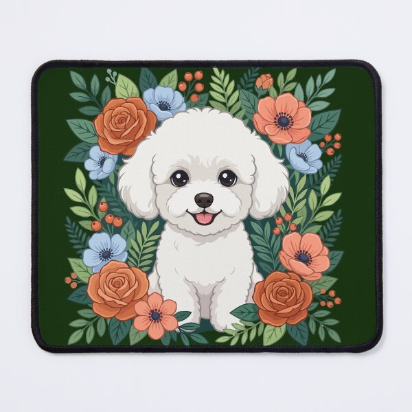 Item preview, Cute Teacup Poodle Puppy Floral Design - Dog Lover Gift designed and sold by The Real Life Symphony.