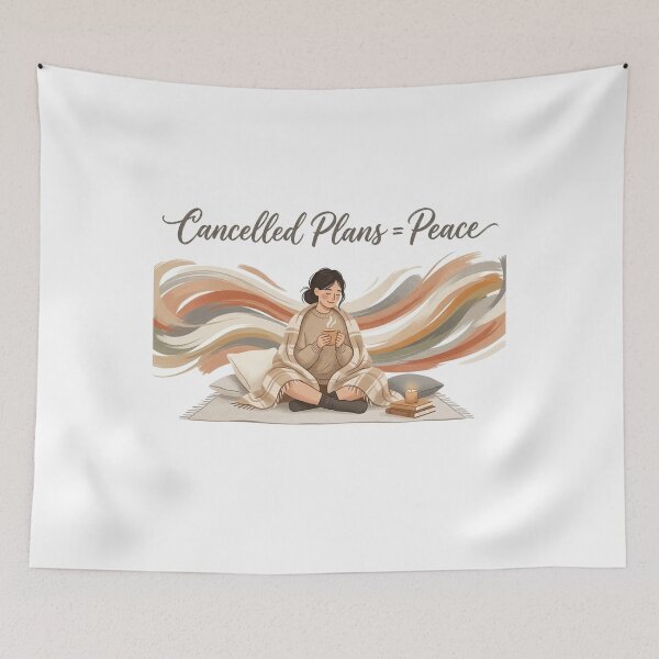 Item preview, Cancelled Plans = Peace Introvert Design designed and sold by Quiet Mode Studio.