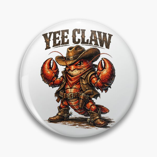 Item preview, Yee-Claw Funny Cowboy Lobster Western Seafood Pun designed and sold by Kladhadredo.