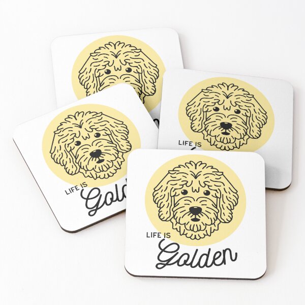 Item preview, Goldendoodle Cute Line Art Design Life Is Golden designed and sold by PeriwinkleStone.