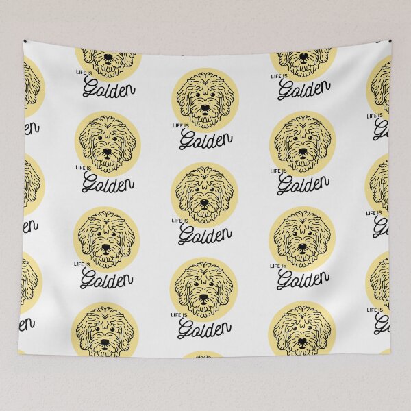 Item preview, Goldendoodle Cute Line Art Design Life Is Golden designed and sold by PeriwinkleStone.