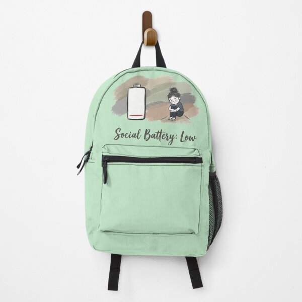 Item preview, Social Battery Low Introvert Illustration designed and sold by Quiet Mode Studio.