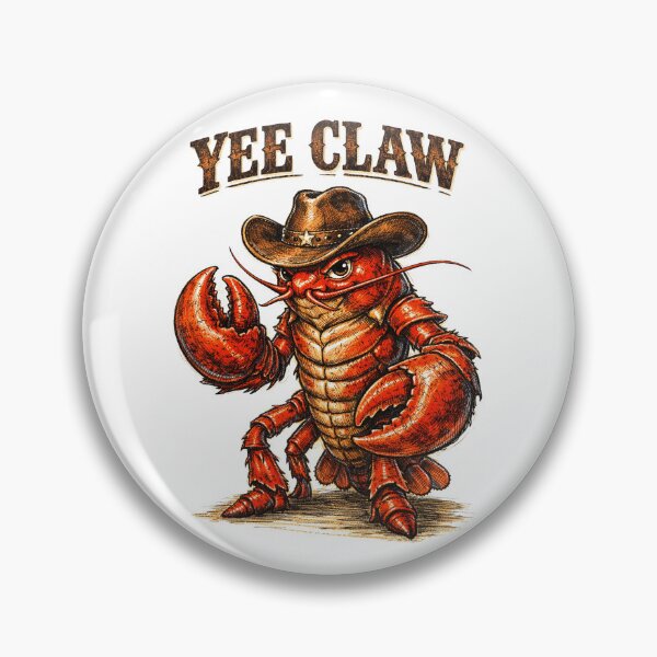 Item preview, Yee Claw Cowboy Lobster Funny Western Seafood designed and sold by Kladhadredo.