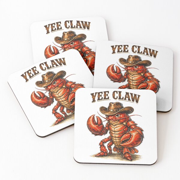 Item preview, Yee Claw Cowboy Lobster Funny Western Seafood designed and sold by Kladhadredo.